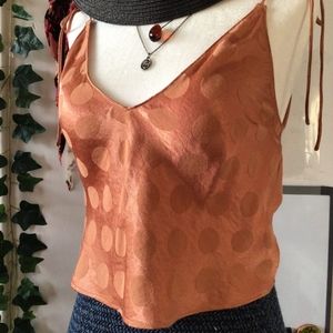 🍑 VS Satin Tie Top